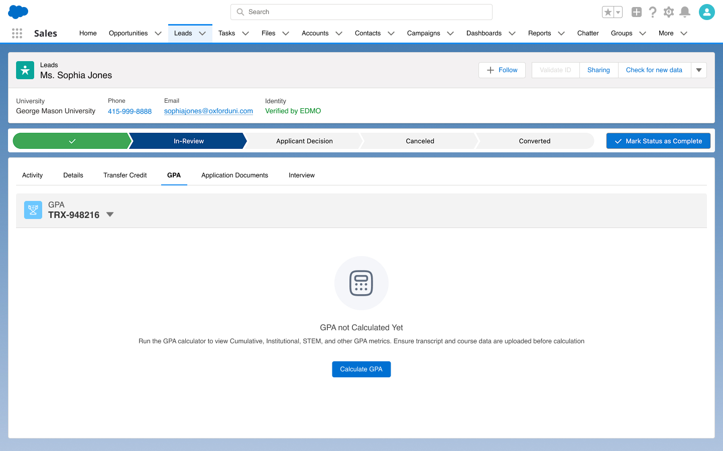 Upload Academic Transcripts