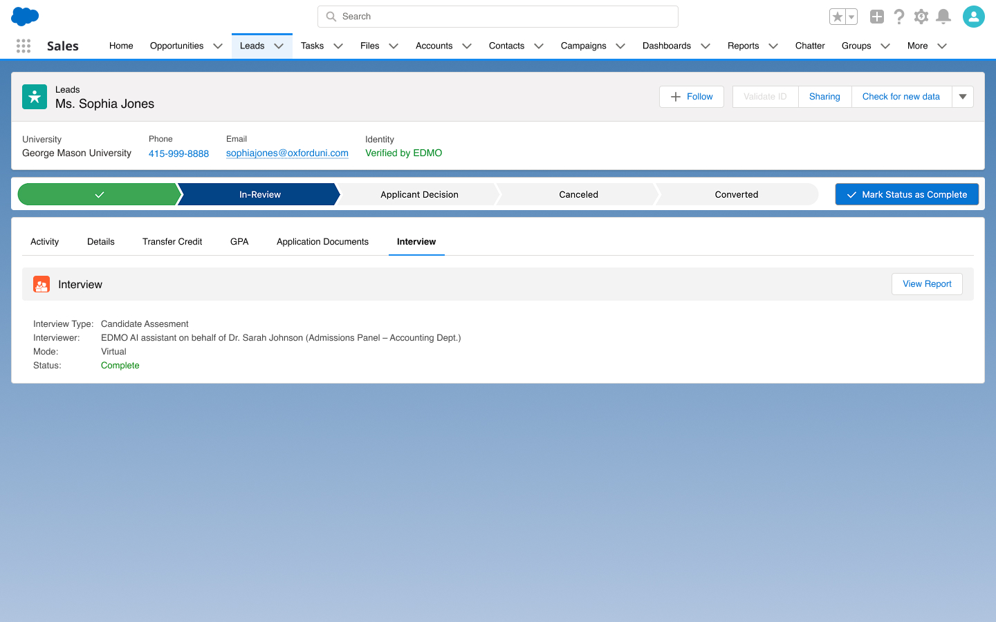 Send for Faculty Review