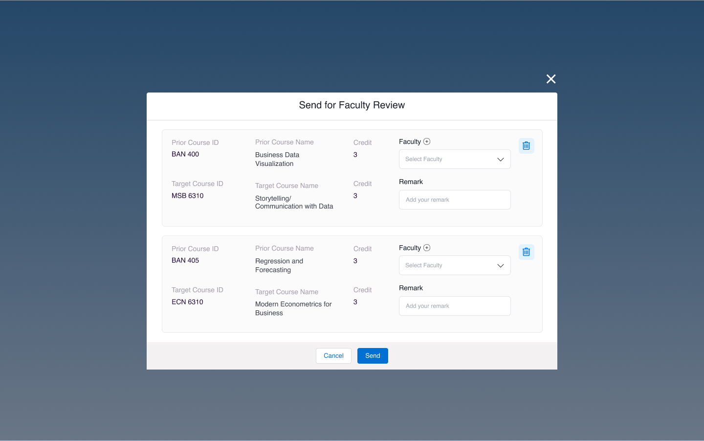 Credit Transfer Report