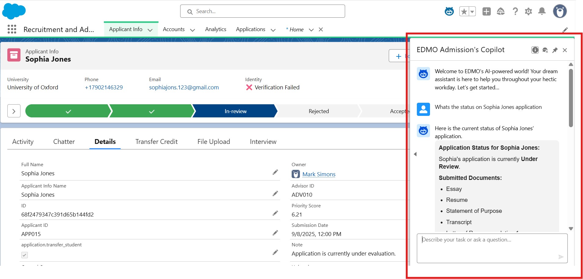 Retrieves critical information from documents 